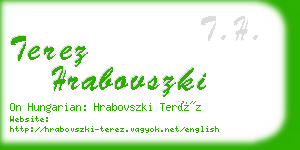 terez hrabovszki business card